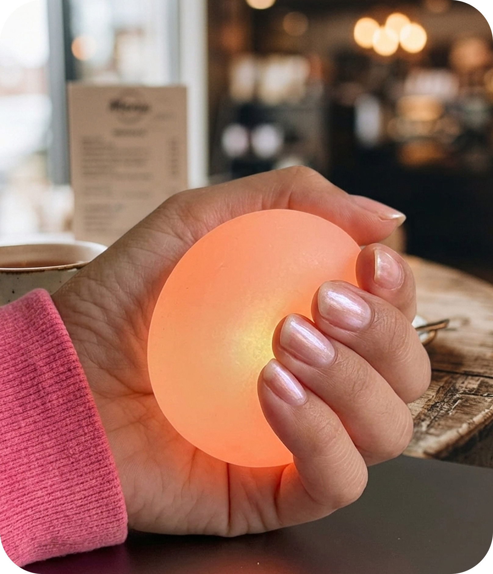 Hand squeezing the SomaSeed